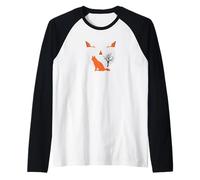 Halloween Fluffy Moon Wolf Evil Face Maglia con Maniche Raglan