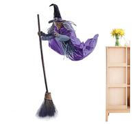 Halloween Flying Witch Decor - Hovering Hanging Witch, Motion Sound Effects | Ornamento del Animato spettrale, panoramica Spaventosa 'Albero, Decorazione Esterna inquietante per Portico da g