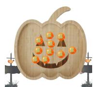 Halloween Food Platter | Ghost Pumpkin Decorative Wood Serving Dishes | Cof