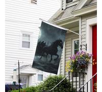 Halloween Foresta Scheletro Carrozza A Bandiera di Natale 3x5 - Bandiere da giardino di Natale per esterno su entrambi i lati, bandiere da giardino autunnali per esterni bandiere decorative natalizie