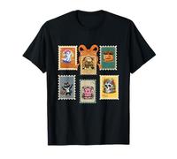 Halloween Francobolli Haunted Pumpkin House Sedia Scheletro Angelo Maglietta
