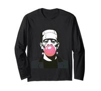 Halloween Frankenstein Mostro Che soffia Bubblegum Divertente Cicatrice Maglia a Manica