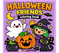 Halloween Friends: A simple and coloring book for adults with halloween characters
