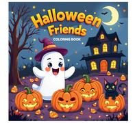 Halloween Friends Coloring Book for Kids: Spooky Fun with Cute Ghosts, Pumpkins, Witches, Bats, and More