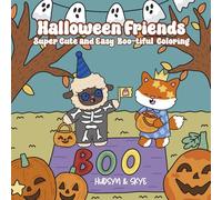Halloween Friends: Super Cute and Easy Coloring Book