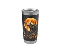Halloween Frisbee Costume Spooky Skeleton Bicchiere termico in acciaio inox doppia parete