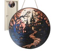 Halloween Front Door Sign - Outdoor Welcome Hanger Decor