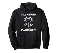 Halloween Funny Quote Tell Me Who Voodoo Doll Felpa con Cappuccio