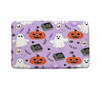 Halloween G-Host Spooky G-Host Scary Pumpkin Witchy Tarot Funny Cartoon Gothic Purple Zerbino Ingresso Trappola Sporco Zerbino Asciugapassi Morbido Tappeto Entrata Per Doccia Cucina 40X60Cm