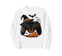 Halloween Gamer Controller Ghost Pumpkin Felpa