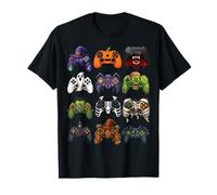 Halloween Gaming Controller Jack O Lanterna Zucca Strega Maglietta