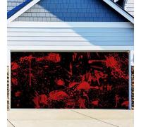 Halloween Garage Door Decorations, Halloween Scary Spooky Pumpkin Background Large Hanging Backdrop Door Cover for Outdoor Home Yard Garage Door Decorations(A,480x210cm/16x7ft)