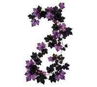 Halloween Garland - LED Maple Leaf Vine Fireplace Mantel Decoration