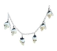 Halloween Garland - Mantle Chained Skull, Gothic Decoration For Party