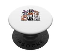 Halloween Gatto Domestico a Pelo Corto Gatto Meticcio PopSockets PopGrip Adesivo