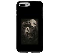Halloween Gatto Selfie Notte Spettrale Alieno Rapimento Gatti UFO Custodia per iPhone 7 Plus/8 Plus