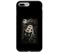 Halloween Gatto Selfie Notte Spettrale Alieno Rapimento Gatti UFO Custodia per iPhone 7 Plus/8 Plus