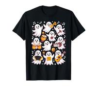 Halloween Ghost Band Music Teacher Cute Musical Instruments Maglietta