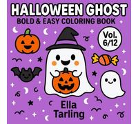 Halloween Ghost - Bold & Easy Coloring Book: 40 Cute & Simple Designs for Kids & Adults