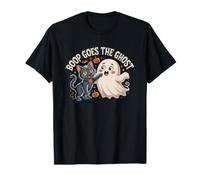 Halloween Ghost Boop Cat Nose Funny Mom Spooky Maglietta