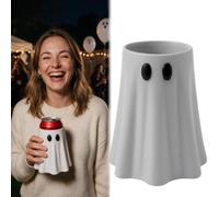 Halloween Ghost Can Sleeve Holder, Cute Ghost Shaped Insulated Drink Can Holder for 12oz Std,12oz Slim,8.4oz,16oz Cans, Universal Fit Replaceable Cans Holders for Party,Homes Bar Decor