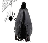 Halloween Ghost Cloak - Spooky Witch Cape, Horror Costume | Traspirante e leggero - Abbigliamento spaventoso per feste in maschera, sfilata, cosplay, palcoscenico, eventi per adulti