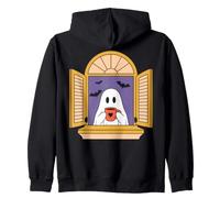 Halloween Ghost Coffee Lover Spooky Season Bat Cute Felpa con Cappuccio