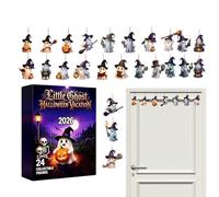 Halloween Ghost Countdown Calendar, 24-Day Acrylic Spooky Ghost With 2D Halloween Figures For Kids, Family, Home & Haunted House Decor