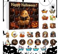 Halloween Ghost Countdown Calendar, 24 Day Reading Ghost Countdown Calendar, 2D Acrylic Halloween Decorations for Indoor Display, Haunted House, Tree, Shelf, Table, Classroom, Party Decor