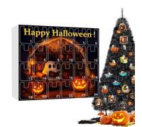 Halloween Ghost Countdown Calendar, 24 Day Reading Ghosts Calendars, 12.6x11.02x2.36 Inches 2D Acrylic Halloween Decorations, Indoor Display, Perfect for Trees, Haunted Houses, Party Decor