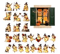 Halloween Ghost Countdown Calendar - 24 Pieces 2D Acrylic Ghost Ornament