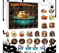 Halloween Ghost Countdown, Reading Ghost Calendar, 12.6x11.02in 2d Acrylic Decorations, Festive Indoor Display, Authentic Hanging Ornament for Tree, Haunted House, Home Use