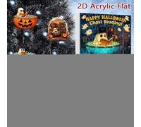 Halloween Ghost Countdown, Reading Ghost Calendar, 12.6x11.02in 2d Acrylic Decorations, Festive Indoor Display, Authentic Hanging Ornament for Tree, Haunted House, Home Use