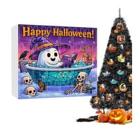 Halloween Ghost Countdown, Reading Ghost Calendar, 12.6x11.02in 2d Acrylic Decorations, Festive Indoor Display, Authentic Hanging Ornament for Tree, Haunted House, Home Use