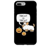 Halloween ghost cute dog and pumpkins, trick-or-treat, boo! Custodia per iPhone 7 Plus/8 Plus