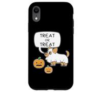 Halloween ghost cute dog and pumpkins, trick-or-treat, boo! Custodia per iPhone XR