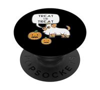 Halloween ghost cute dog and pumpkins, trick-or-treat, boo! PopSockets PopGrip Adesivo