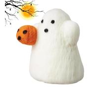 Halloween Ghost Decor | Carved Funny Ornament Holding Pumpkin | Portable Ghost Halloween Decorations | For Desk Indoor Outdoor Home Festival Event Party Holiday Shelf Table Workplace Men Women