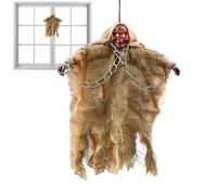 Halloween Ghost Decor, Chain Ghost Ornament, Outdoor Spooky Display, Lightweight Fabric, Realistic Look, Easy Hanging, Creepy Accent, Weather Resistant, Yard, Tree, Patio