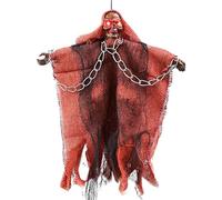 Halloween Ghost Decor, Chain Ghost Ornament, Spooky Hanging Decoration with Chains and Cloth, Haunted House Party Prop for Garden Yard Patio Tree Porch Bedroom Indoor Outdoor