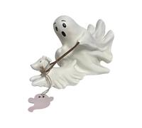 Halloween Ghost Decor, Ghost Walking Dog Collectible Figurines for Spooky Table Centerpieces, Indoor Outdoor Halloween Decorations for Porch Garden Living Room Farmhouse Patio