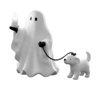 Halloween Ghost Decor - Halloween Ghost Figurine | Cute Ghostt Dog Figurine, Mantel Display Ornaments Table Centerpieces For Bedroom Desk Bathroom Kitchen Tabletop Party Garden Shelf
