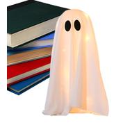 Halloween Ghost Decor, Light Up Tabletop Ghost Ornament, Battery Powered & Eye Catching Design, Spooky Led Decoration Piece for Indoor Birthday Party Bedroom, Haunted Setup, Centerpiece, Photo Booth