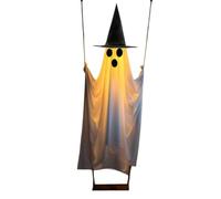 Halloween Ghost Decoration, Swinging Ghost, Witch Hat Decor