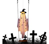Halloween Ghost Decorations, Glowing Flying Display, Spooky Light-Up Ghost