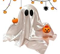 Halloween Ghost Figurine - Spooky Ghost Statue, Holding Pumpkin Basket Model | Halloween Cute Ghosts Table Decor | For Desk Office Home Bookshelf Bedside Nursery Dorm