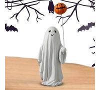 Halloween Ghost Figurine, Spooky Resin Sculpture for Seasonal Display 5.12x3.15x6.3 inches, Creepy Tabletop Decoration for Indoor Dining Table, Bookshelf, Entryway, Cabinets, and Desktop Decor