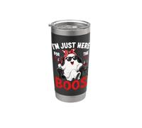 Halloween Ghost Just Here For The Boos Divertente Halloween Bicchiere termico in acciaio inox doppia parete
