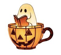 Halloween Ghost Light - Resina, Lampada Di Lettura Fantasma, Stabilità Realizzata | Cute Gĥost Reader Pumpkin LED LED LEGGE, ORNAGGIO DI DESPLASE NABILY Per La Festa Del Tavolo Da Letto Da Letto Da Le