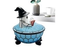 Halloween Ghost Light, Spooky LED Night Lamp, Cute Ambient Glow Decor, Warm White Soft Lighting, for Nursery, Fireplace, Table, Party, Bookshelf, Indoor and More 10 x 12.5 cm/3.94 x 4.92 inches
